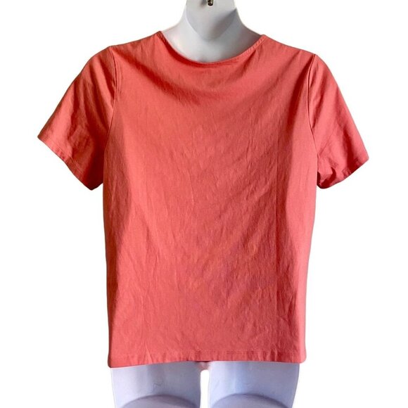 Coral Bay Woman Size 1X Short Sleeve Peach Top With Detailed Neckline NEW - Picture 6 of 9